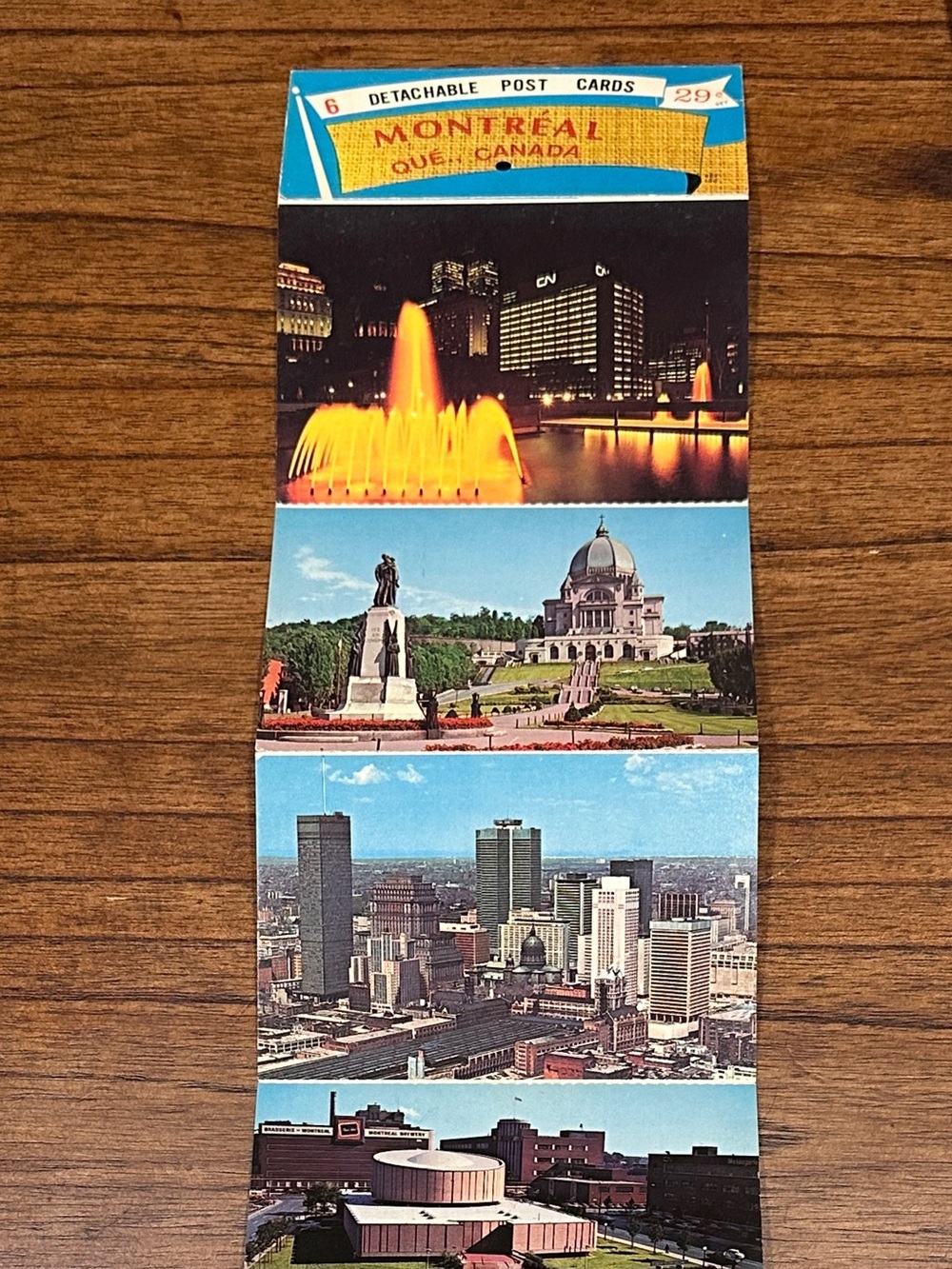 Vintage Scenic Detachable Postcards Set Of 6 Montreal Canada Colourpicture 1960s